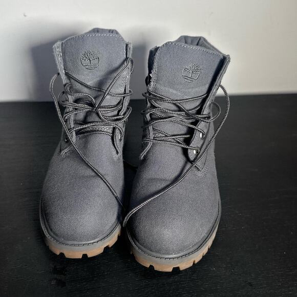 Timberland Boys' Premium Waterproof Boots Lace Up Round Toe Gray Size 6.5 US - Picture 2 of 4